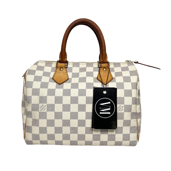 LOUIS VUITTON • DAMIER AZUR SPEEDY 25 BAG